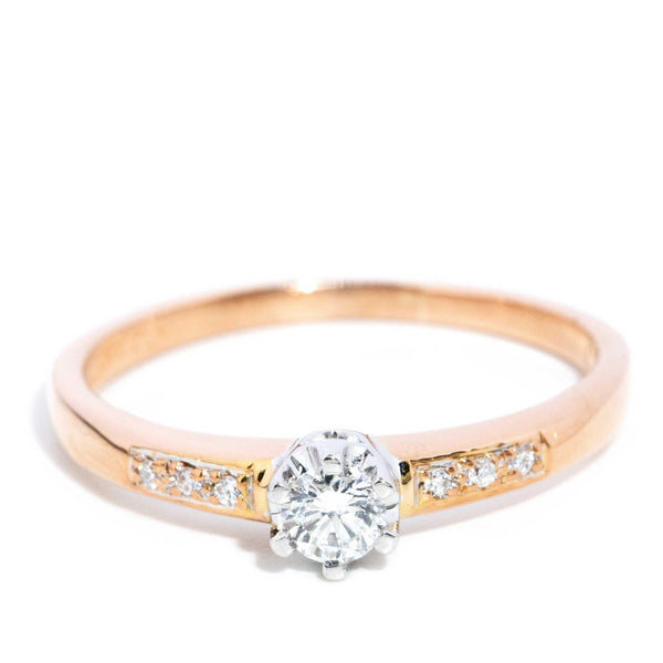 Coleen Diamond Ring 18ct White & Rose Gold