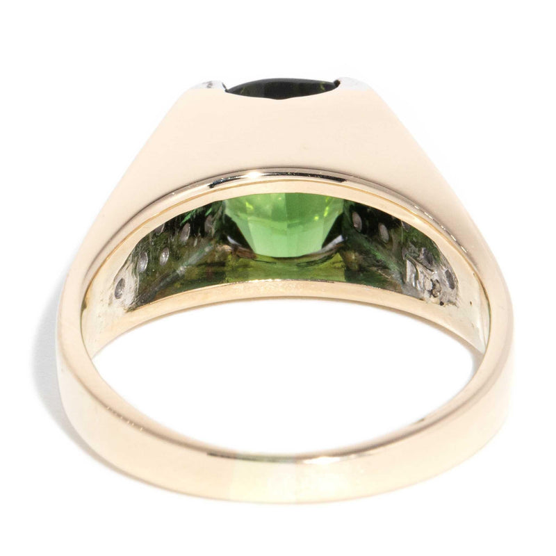 Collins 1980s Tourmaline Ring 14ct Gold