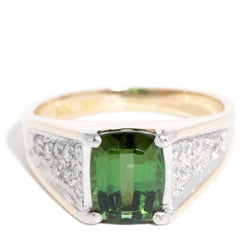 Collins 1980s Tourmaline Ring 14ct Gold