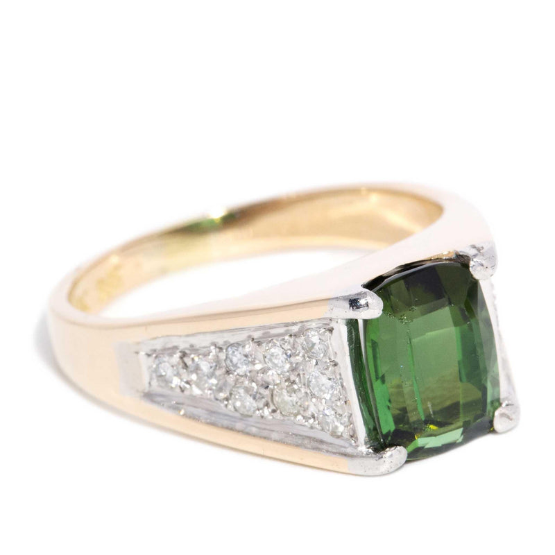 Collins 1980s Tourmaline Ring 14ct Gold