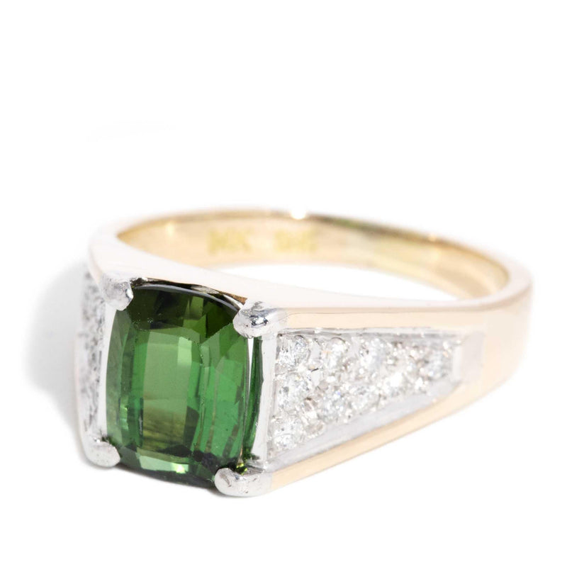 Collins 1980s Tourmaline Ring 14ct Gold