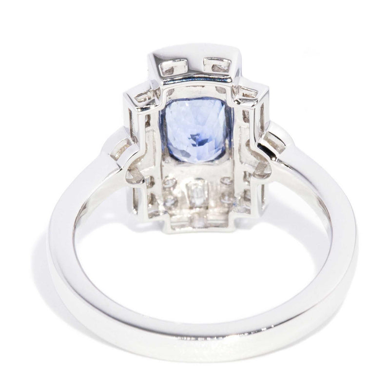 Vanessa 1.13ct Ceylon Sapphire & Diamond Ring 18ct White Gold