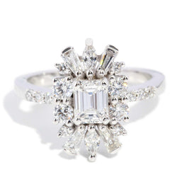 Muriel 1.47ct Diamond Cluster Ring 18ct White Gold