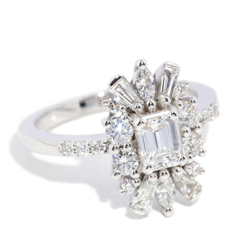 Muriel 1.47ct Diamond Cluster Ring 18ct White Gold