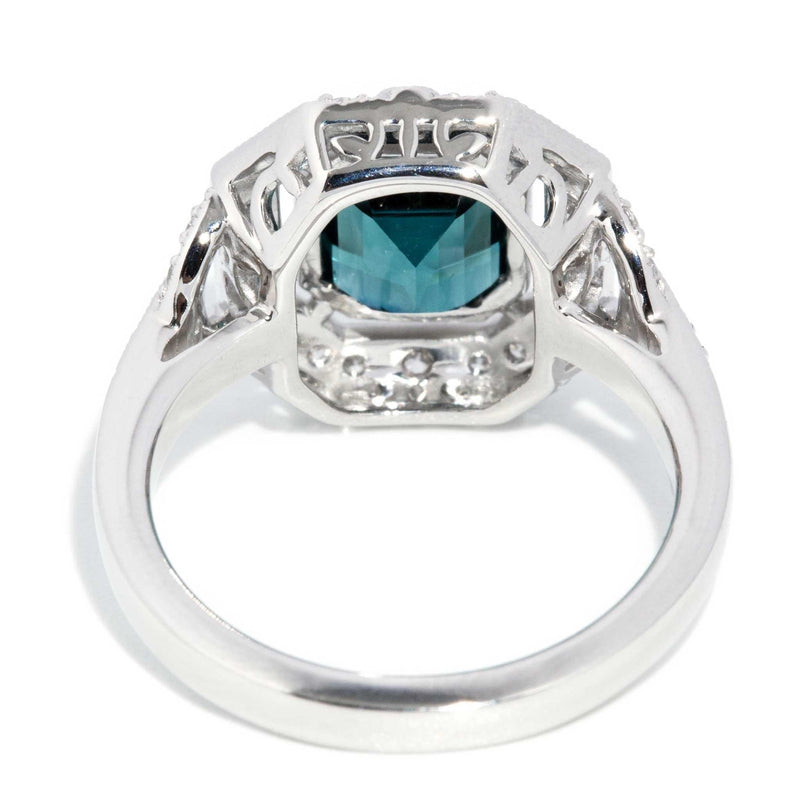 Layla 2.00ct Indicolite Tourmaline & Diamond Ring 18ct White Gold