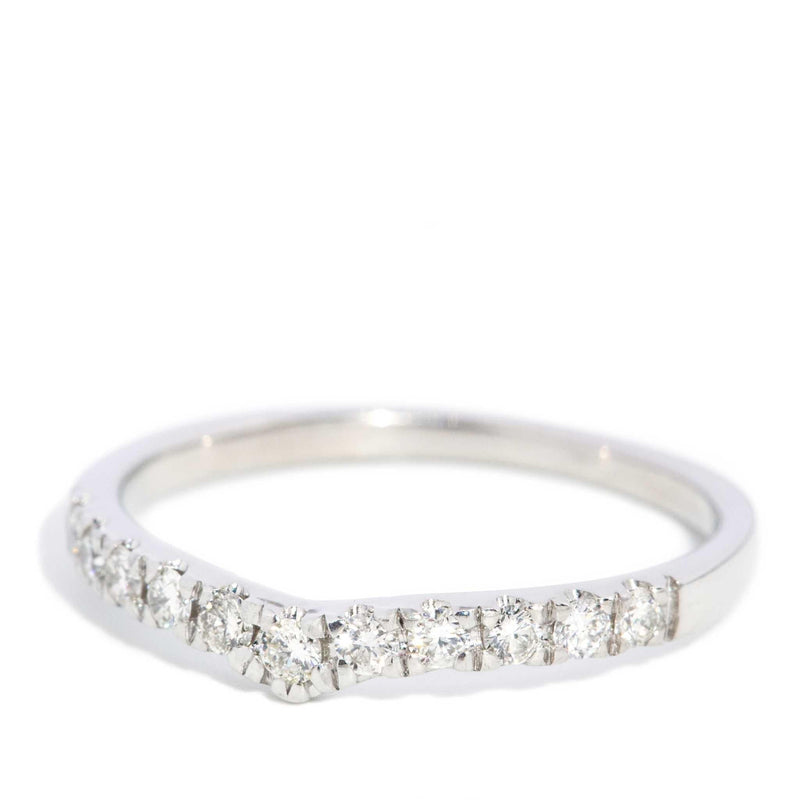 Sherri Diamond Chevron Ring 9ct White Gold