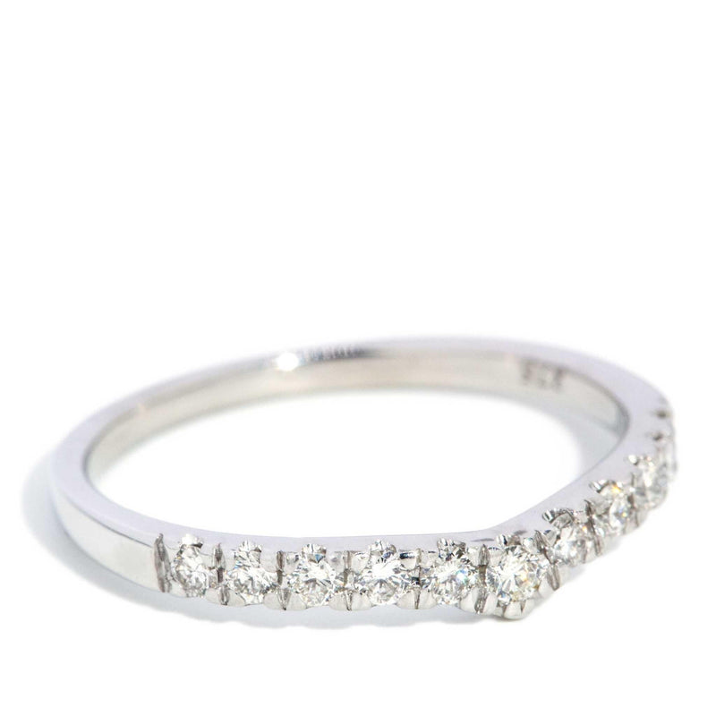 Sherri Diamond Chevron Ring 9ct White Gold