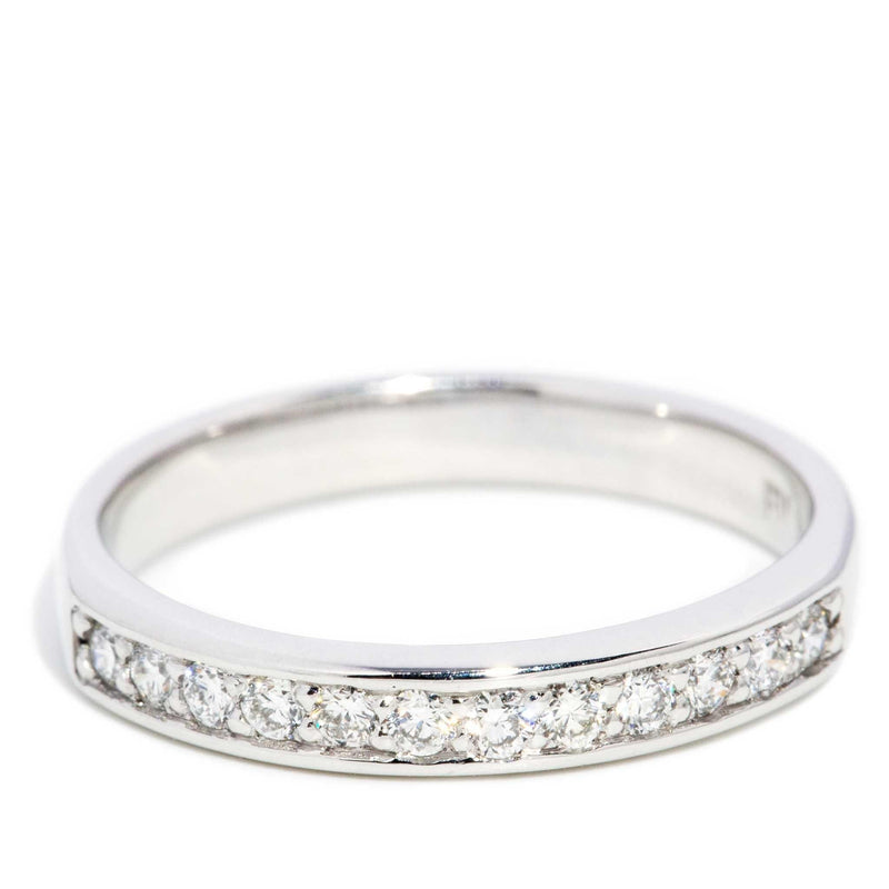 Maylee Diamond Channel Set Band 18ct White Gold