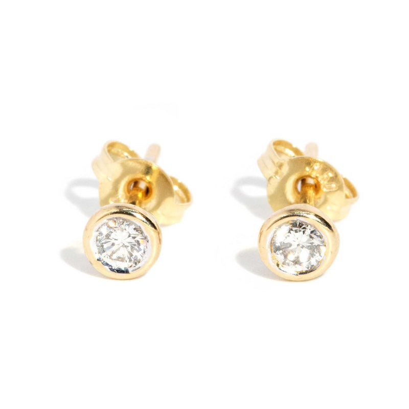 Sonia Rubover Diamond Solitaire Studs 18ct Gold