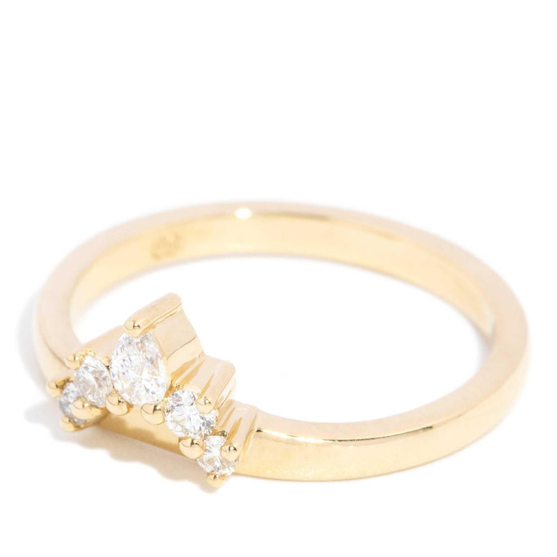 Lakelyn Pear Shaped Diamond Stacking Ring 18ct Gold