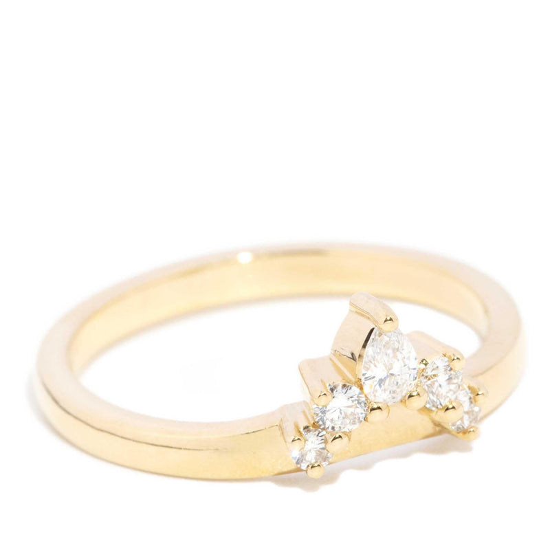 Lakelyn Pear Shaped Diamond Stacking Ring 18ct Gold