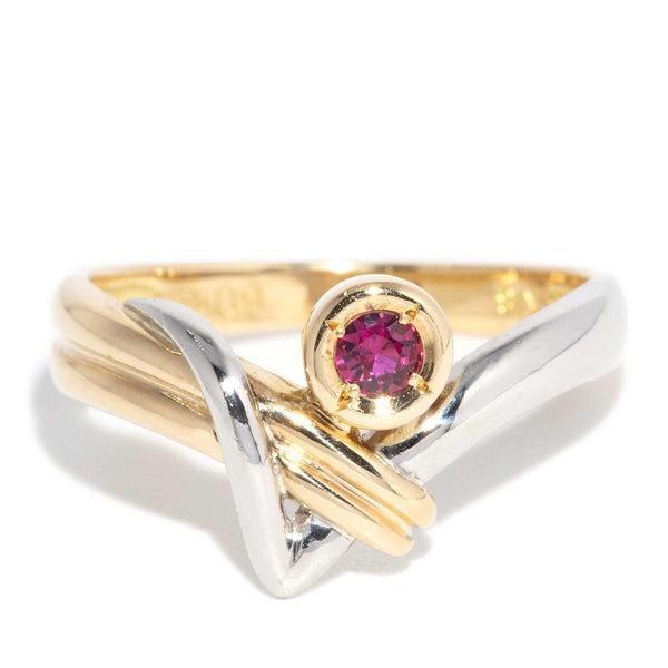 Goldie Ruby Ring Platinum & 18ct Yellow Gold