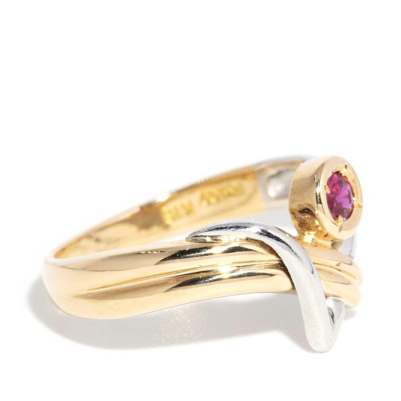 Goldie Ruby Ring Platinum & 18ct Yellow Gold