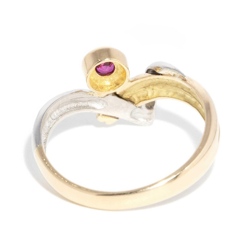 Goldie Ruby Ring Platinum & 18ct Yellow Gold