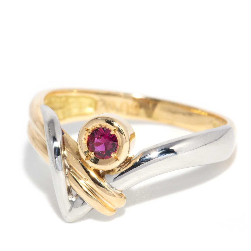 Goldie Ruby Ring Platinum & 18ct Yellow Gold