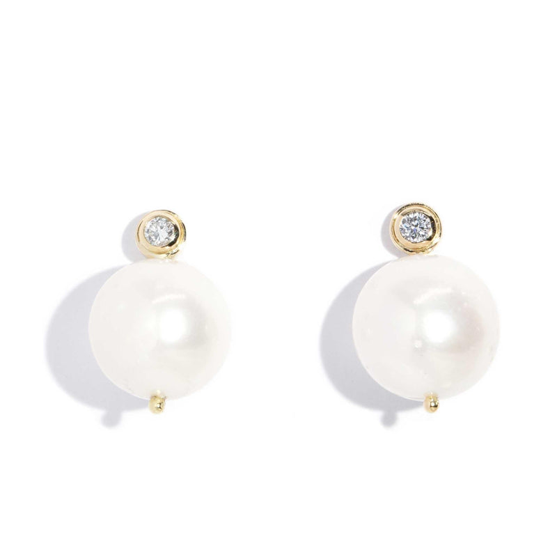 Lois Re-invented Pearl & Diamond Studs 18ct