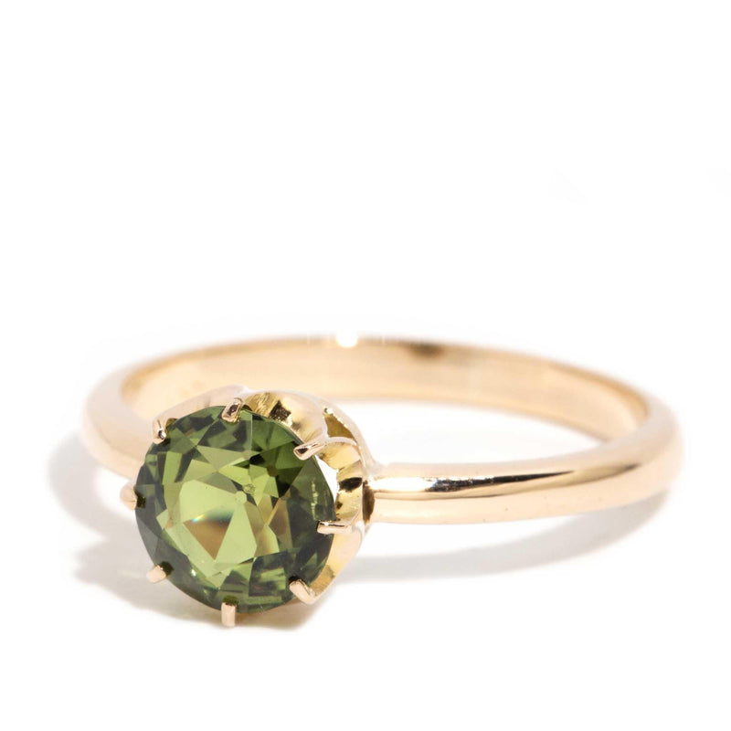 Daley 1930s Green Sapphire Ring 15ct Gold