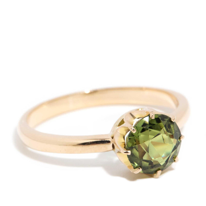 Daley 1930s Green Sapphire Ring 15ct Gold