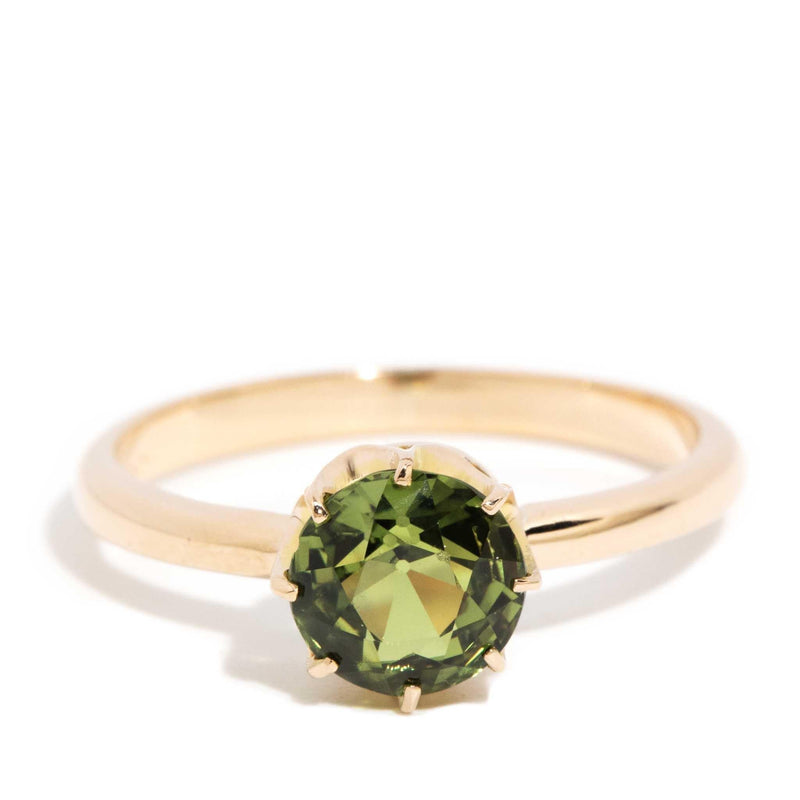 Daley 1930s Green Sapphire Ring 15ct Gold