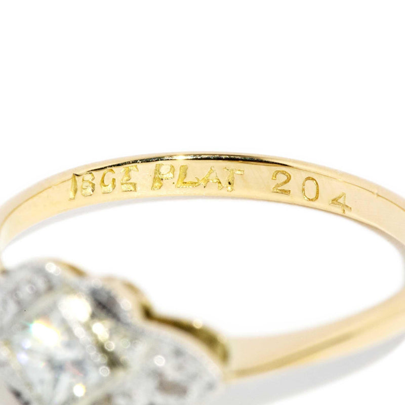 Dell 1950s Diamond Ring Platinum & 18ct Gold