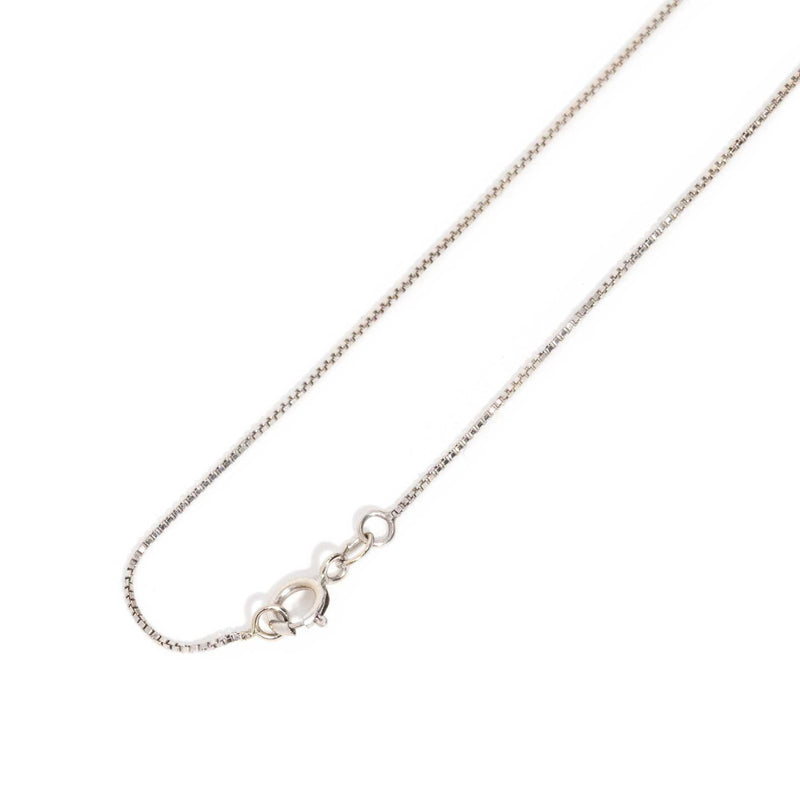 Eliana 1990s Diamond Wave Pendant & Chain 18ct White Gold