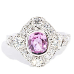 Esme 1.37ct Pink Sapphire & Diamond Ring 18ct White Gold