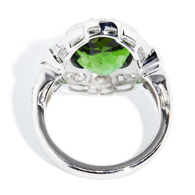 Esme 6.07ct Green Tourmaline & Diamond Ring 18ct Gold