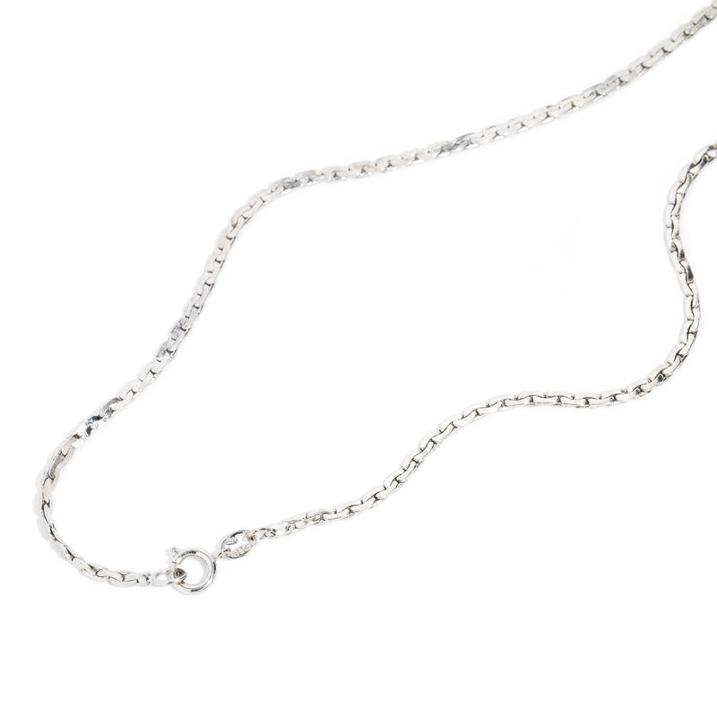 Finley 1950s Pearl & Diamond Necklet 14ct White Gold