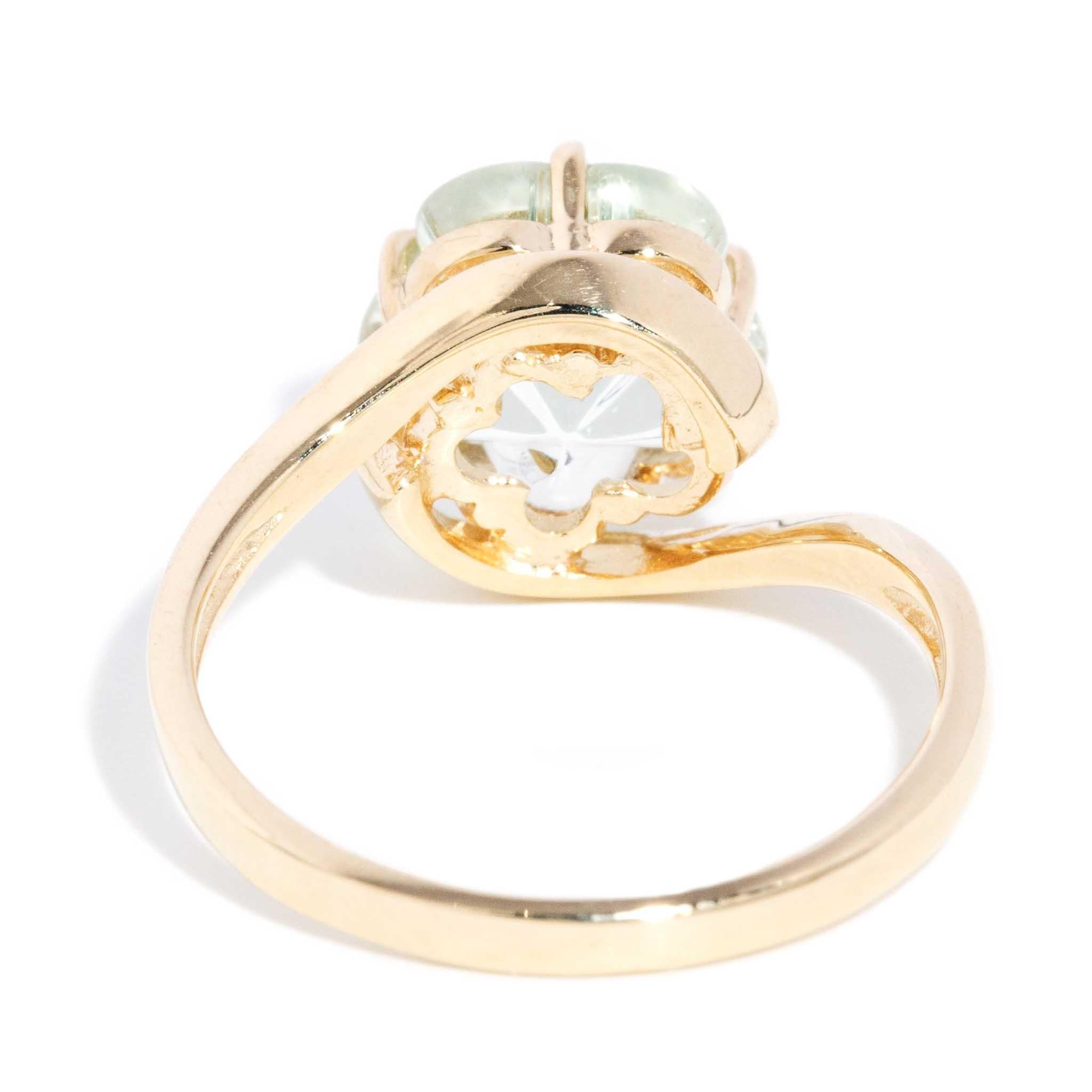 Frankie 1990s Mint Quartz Ring 9ct Gold