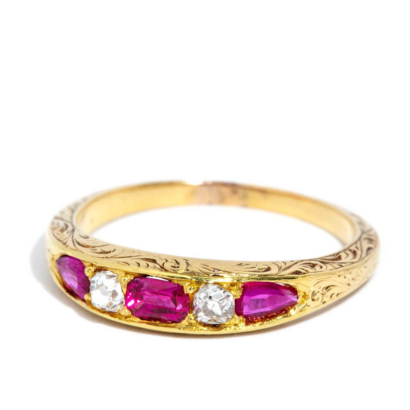 Frankie Edwardian Ruby & Diamond Ring 18ct Gold