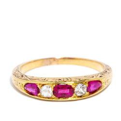 Frankie Edwardian Ruby & Diamond Ring 18ct Gold