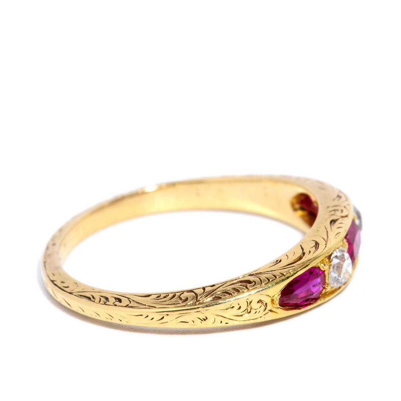 Frankie Edwardian Ruby & Diamond Ring 18ct Gold