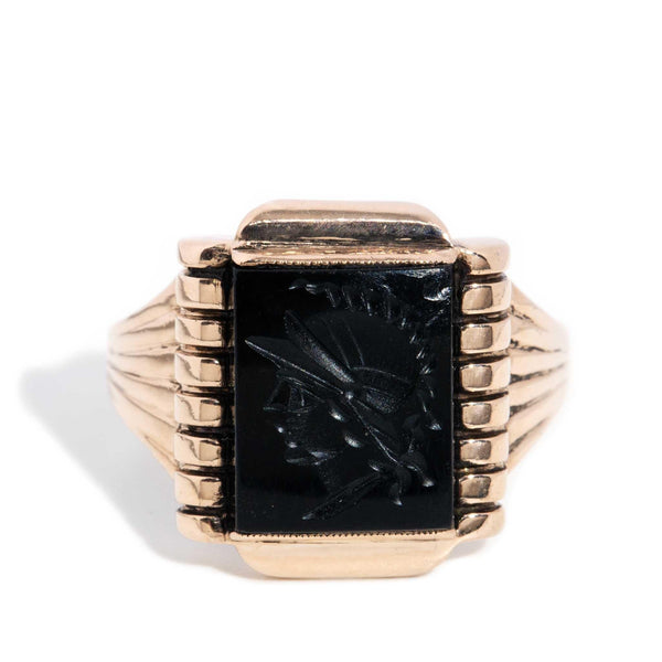 Gaius 1950s Intaglio Ring 9ct Rose Gold