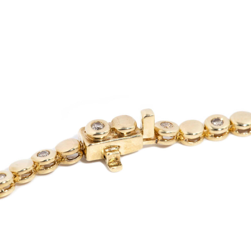 Grace 1990s Diamond Tennis Bracelet 9ct Gold