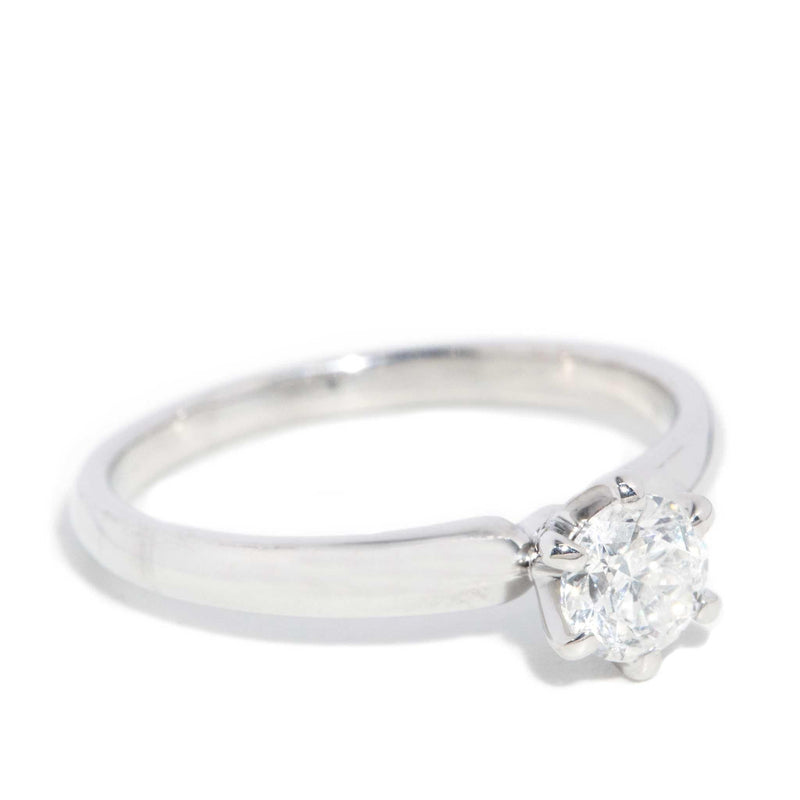 Greta Diamond Solitaire Ring 18ct White Gold