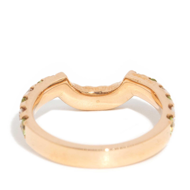 Hailey Peridot & Diamond Ring 18ct Rose Gold