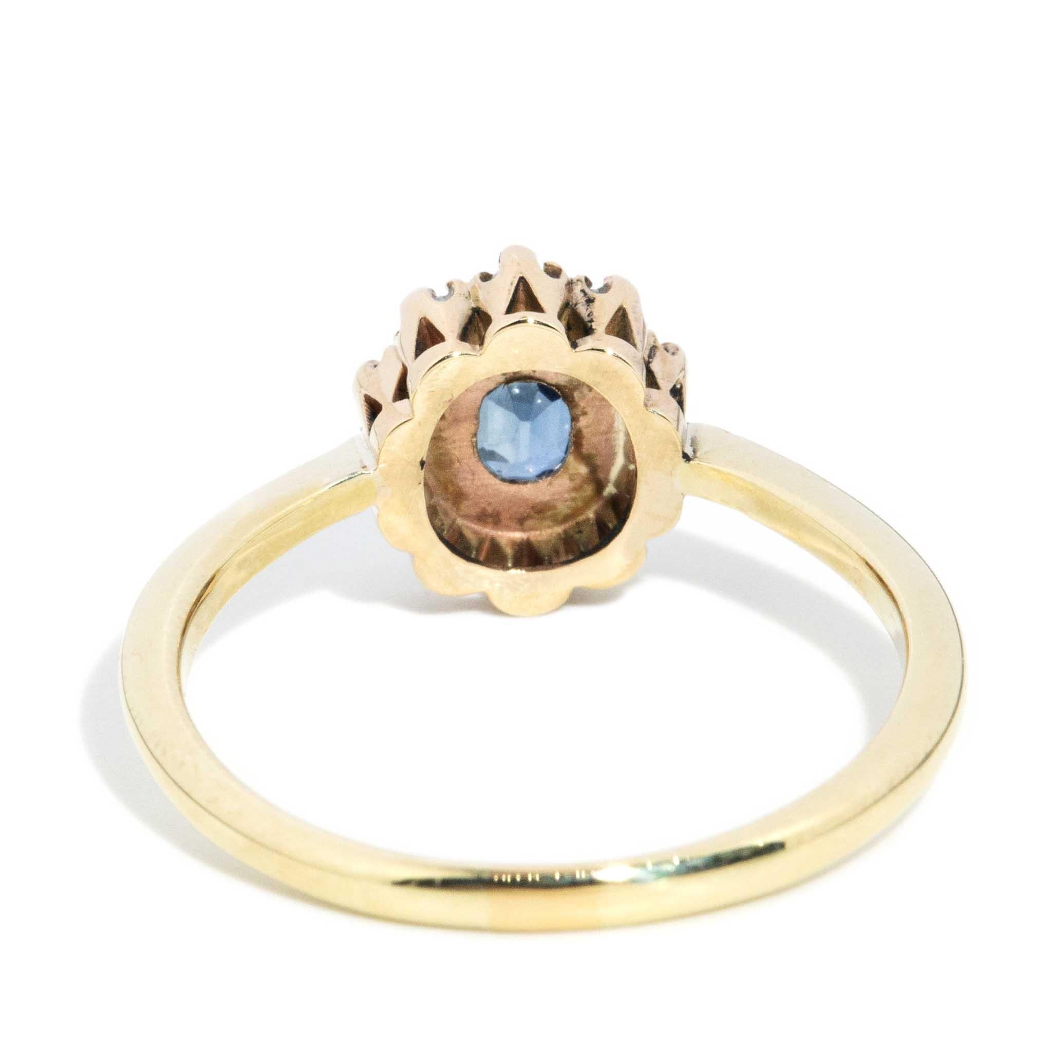 Hazel 14ct Ceylon Sapphire & Seed Pearl Ring (OB)