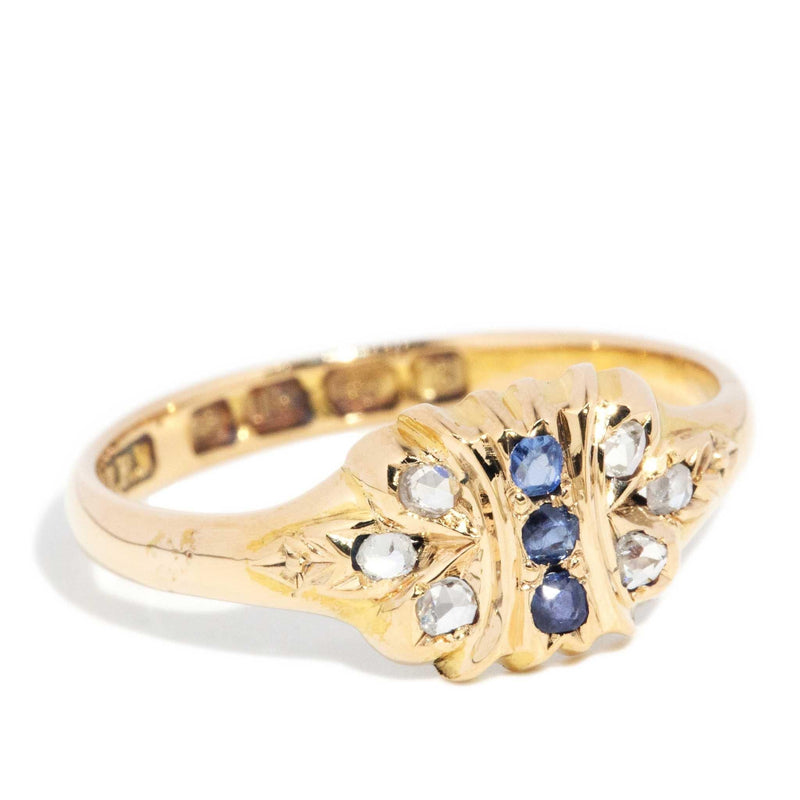 Henrietta 1922 Sapphire & Diamond Ring 18ct Gold