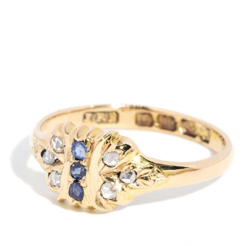 Henrietta 1922 Sapphire & Diamond Ring 18ct Gold