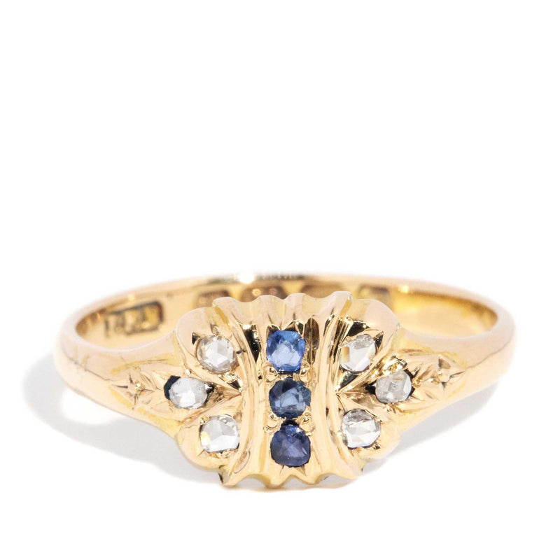 Henrietta 1922 Sapphire & Diamond Ring 18ct Gold