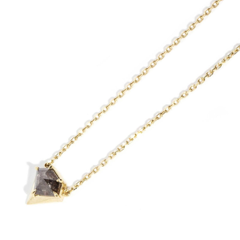 Isla Salt & Pepper Diamond Necklet 9ct Gold