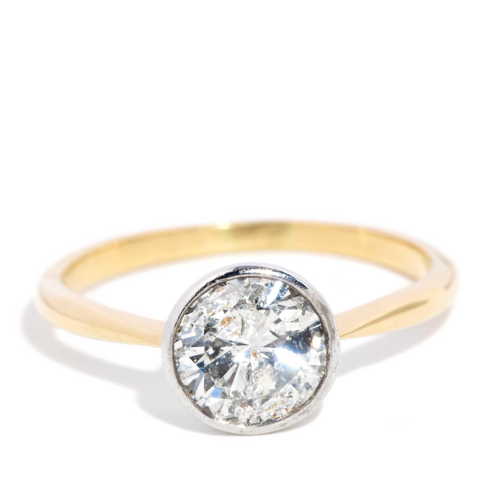 Jaxtyn Diamond Rubover Solitaire 18ct Yellow Gold