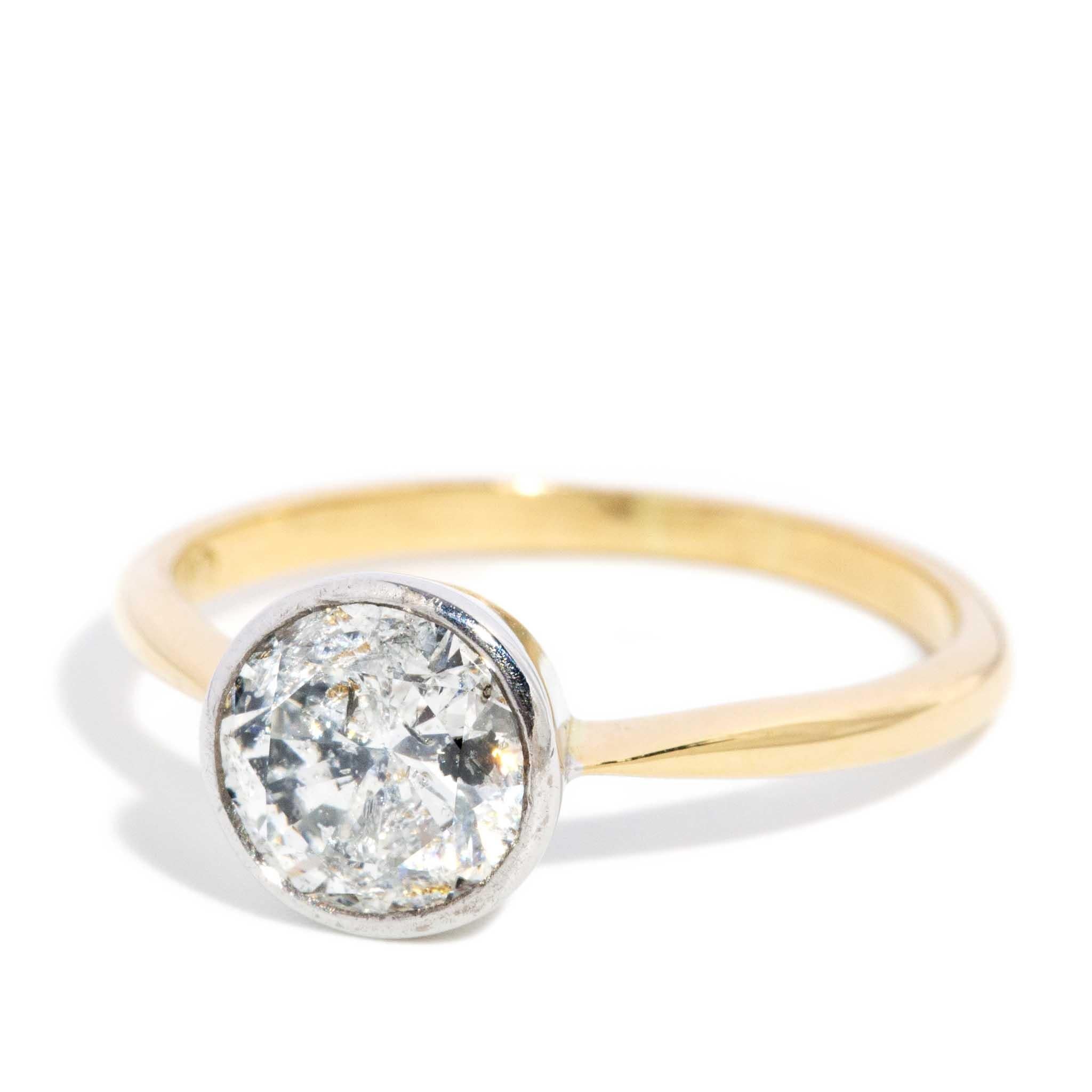 Jaxtyn Diamond Rubover Solitaire 18ct Yellow Gold