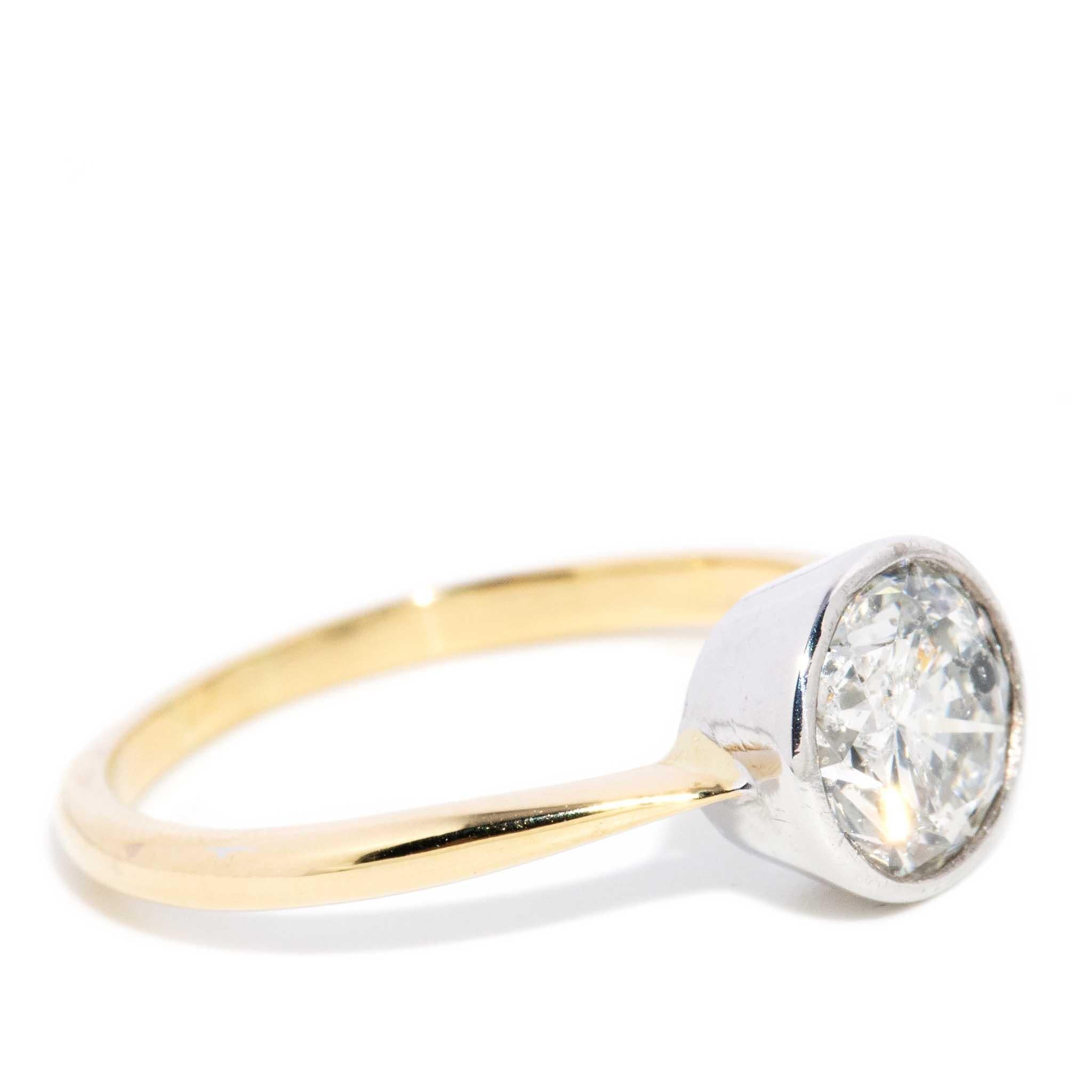 Jaxtyn Diamond Rubover Solitaire 18ct Yellow Gold