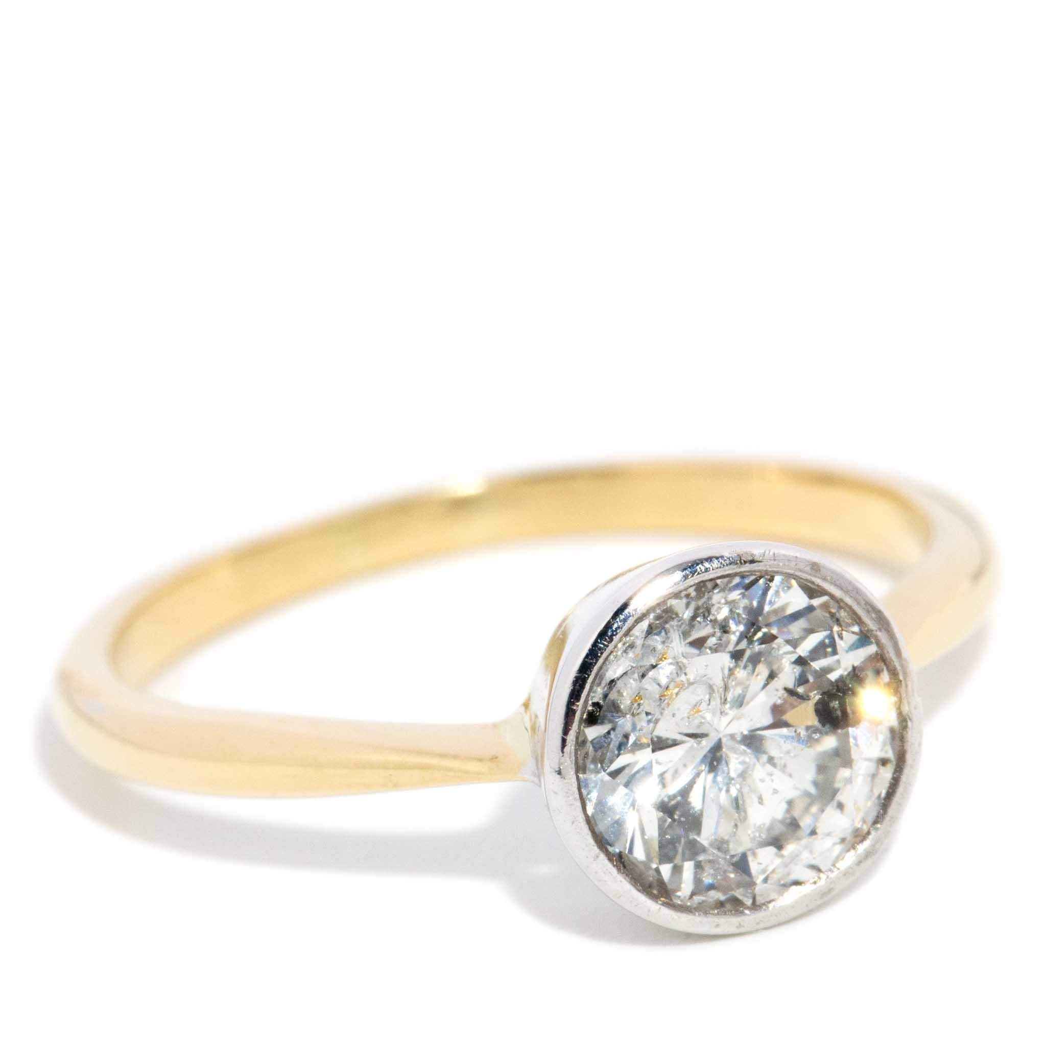 Jaxtyn Diamond Rubover Solitaire 18ct Yellow Gold