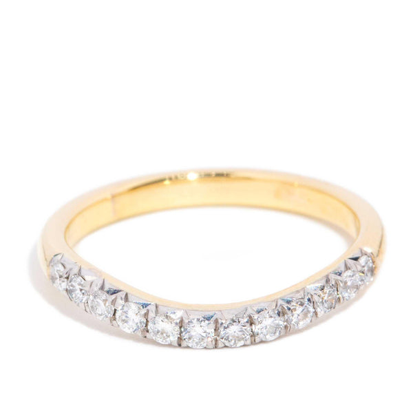 Jazzlyn Curved Eternity Ring 18ct Gold