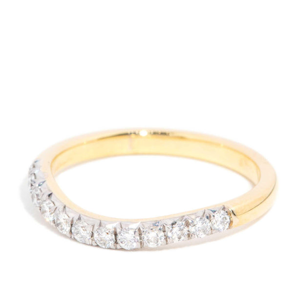 Jazzlyn Curved Eternity Ring 18ct Gold