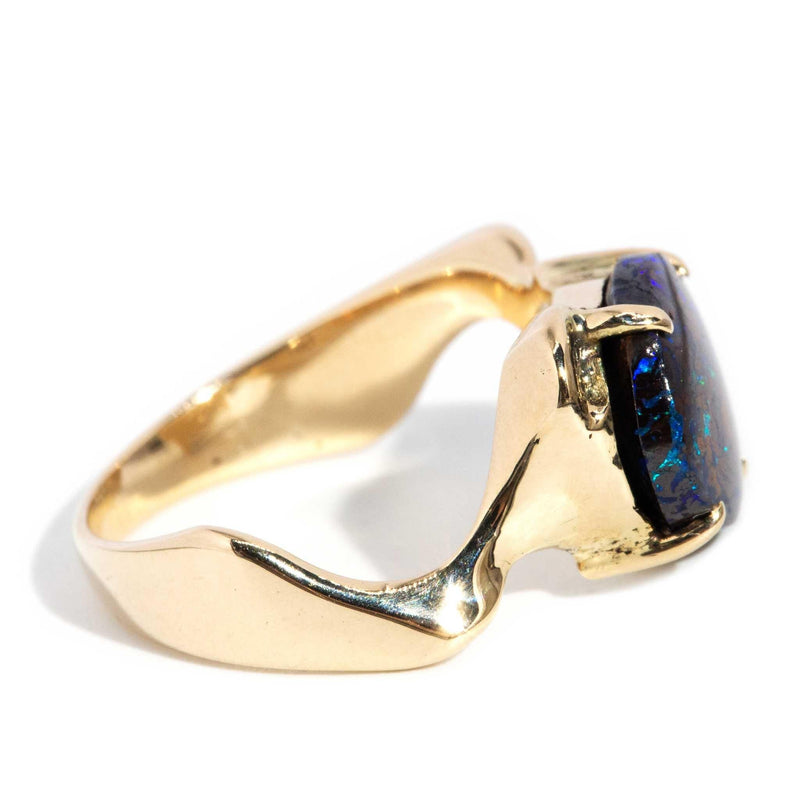 Jean 1980s Boulder Opal Ring 14ct Gold