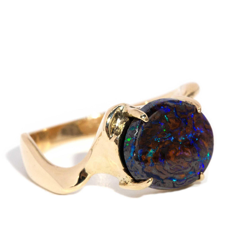 Jean 1980s Boulder Opal Ring 14ct Gold