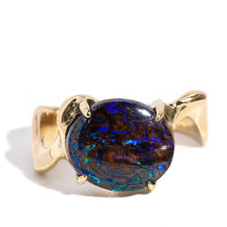 Jean 1980s Boulder Opal Ring 14ct Gold